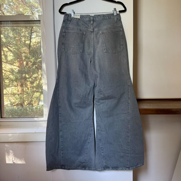 NWT Free People Eden Slouchy Flare Jeans Diamond Grey 28 - Picture 9 of 12